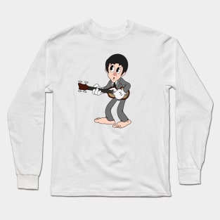 Macca in 1930s cuphead rubberhose style Long Sleeve T-Shirt